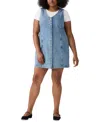 Levi's Plus Size Vianna Cotton V-neck Vest Dress In Blue