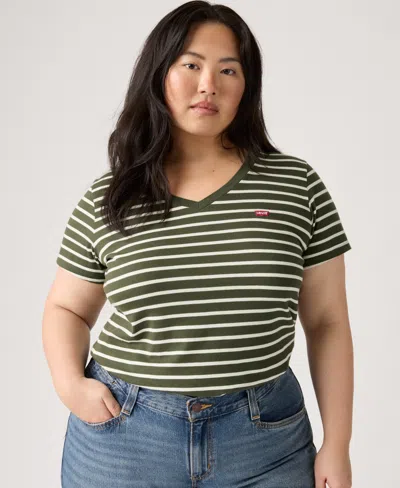 Levi's Plus Size V-neck T-shirt In Multi