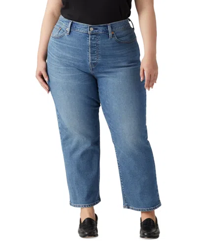 Levi's Plus Size Wedgie High-rise Straight Jeans In Blue