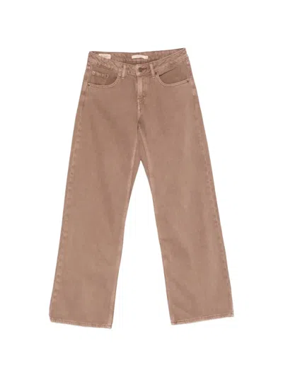 Levi's Jeans Marroni A Gamba Larga Levis In Brown