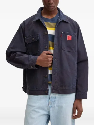 Levi's Sunrise Trucker Jacket In Dress Blues Nebula