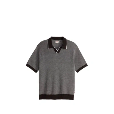 Levi's Polo Droit Contrastant In Black
