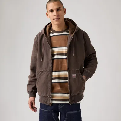 Levi's Potrero Denim Hoodie In Brown