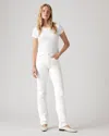 Levi's Premium 501 Jeans Womens White Denim Straight Leg Button Fly Ddr578 In Neutral