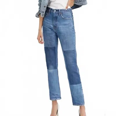 Levi's Premium 501 Original Fit Jeans In Parches In Blue