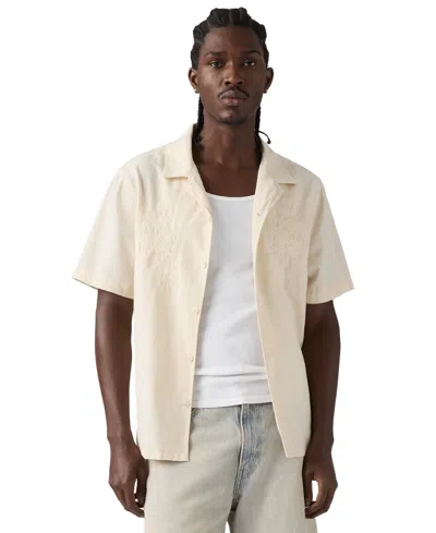 Levi's Premium Men's Short-sleeve Camp Collar Shirt In Gray