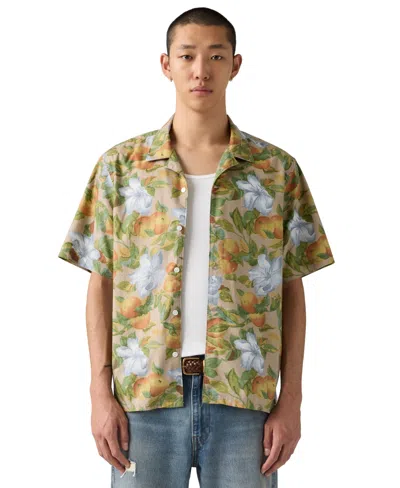 Levi's Premium Men's Short-sleeve Camp Collar Shirt In Green