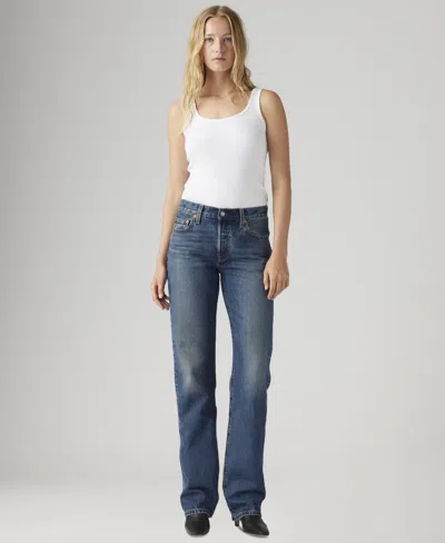 Levi's Premium Women's 501 90's Mid-rise Straight-fit Jeans In Blue