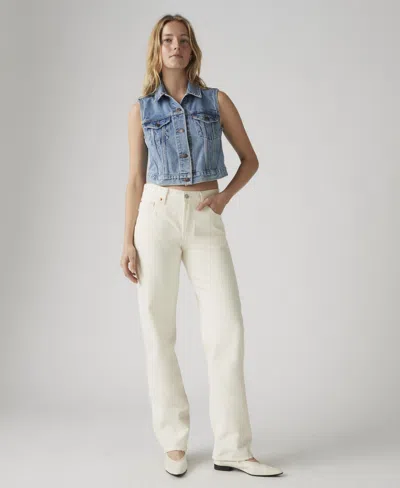 Levi's Women's Mid-rise Straight-fit Jeans In White