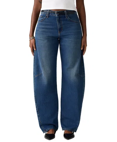 Levi's Premium Women's Baggy Dad Cotton Barrel-leg Jeans In Blue