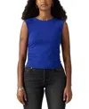 Levi's Crystal Ruched Top In Blue