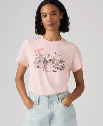 Levi's Premium Women's Graphic Print Short-sleeve T-shirt In Black