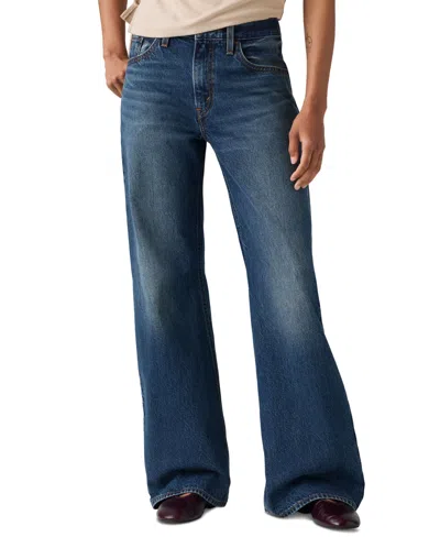 Levi's Premium Women's Mid-rise Loose Bootcut Jeans In Blue