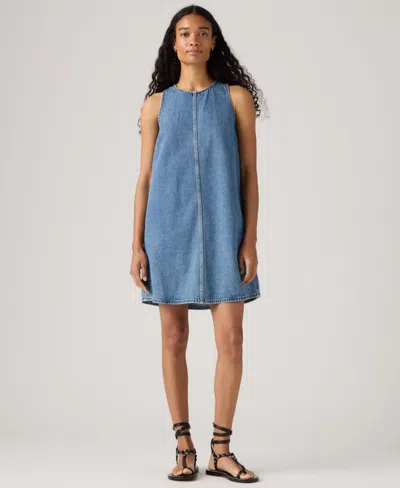 Levi's Premium Women's Shift Sleeveless Dress In Blue