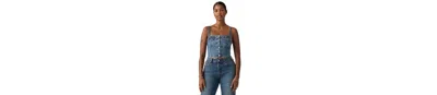 Levi's Premium Women's Sleeveless Denim Tube Top In Gray