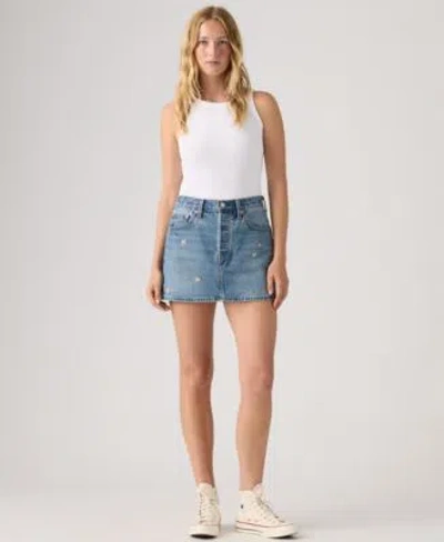 Levi's Levis Premium Womens Icon Cotton Denim Skirt In Black