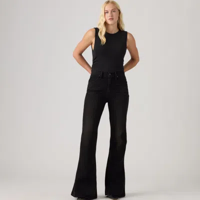 Levi's Puddle Snap Flare Jeans In Black