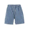 Levi's Plaid Bermuda Shorts In Blue