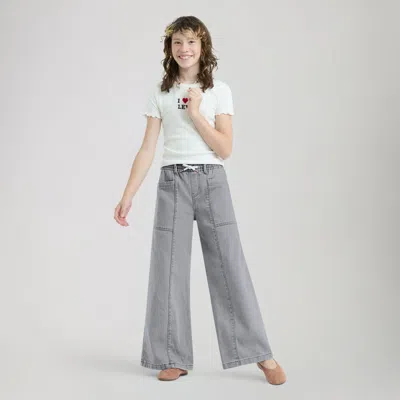 Levi's Pull-on '94 Baggy Wide Leg Big Girls 7-16 Jeans L In Graphite Pencil
