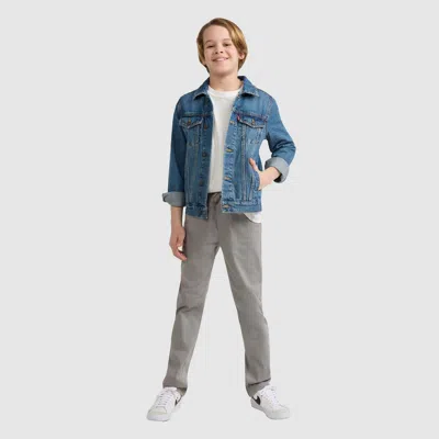 Levi's Pull-on Slim Sueded Pants Big Boys 8-20 L In Dark Gull