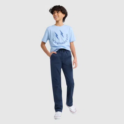 Levi's Pull-on Slim Sueded Pants Big Boys 8-20 L In Blue