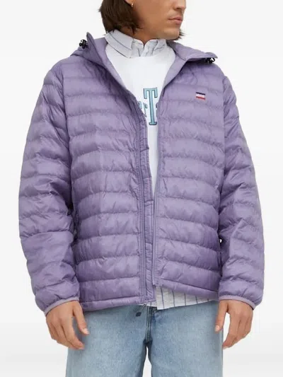Levi's Quilted Hooded Jacket In Purple