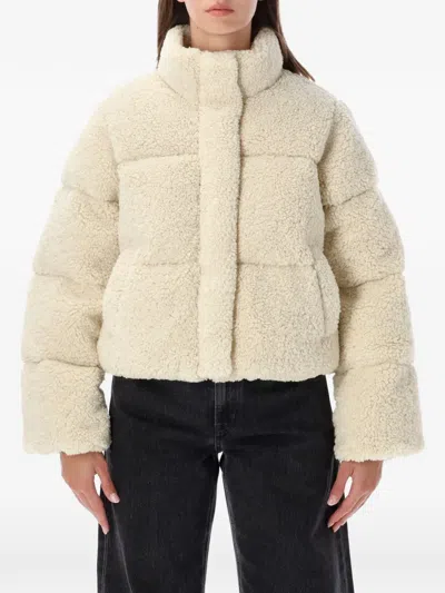 Levi's Quilted Polyester Jacket In Neutral