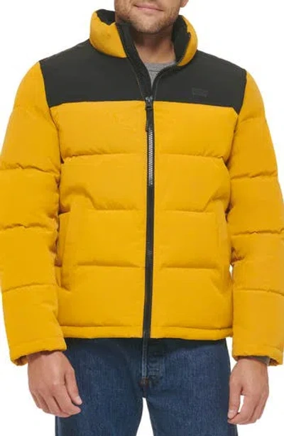 Levi's® Quilted Puffer Jacket In Yellow