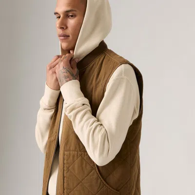 Levi's Quilted Utility Vest In Brown