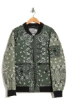 Levi's® Quilted Zip Up Bomber Jacket In Olive
