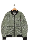 Levi's® Quilted Zip Up Bomber Jacket In Olv Melange