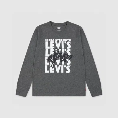 Levi's Levis Racing Stripes Ls Tee Big Boys S-xl T-shirt Xl In Gray