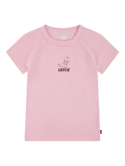 Levi's Kids' Raglan Graphic Top In Pink