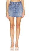 Levi's Recrafted Icon Skirt In Antigone Stripe Chalk Pink
