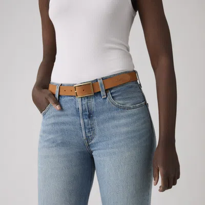 Levi's Rectangle Buckle Belt In Brown