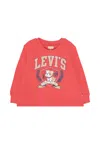 Levi's Red T-shirt For Baby Boy With Logo In Multi