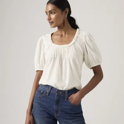 Levi's Reese Short-sleeve Blouse In White