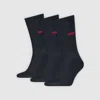 Levi's Regular Cut Batwing Socks 3 Pack In Black