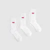 Levi's Regular Cut Socks (3-pack) In White