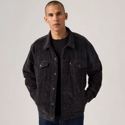 Levi's Relaxed Fit Corduroy Trucker Jacket In Black