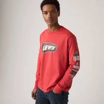 Levi's Relaxed Fit Graphic Long-sleeve T-shirt In Red