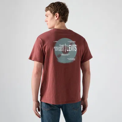 Levi's Relaxed Fit Tee In Burgundy