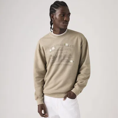 Levi's Relaxed Graphic Crewneck Sweatshirt In Burgundy
