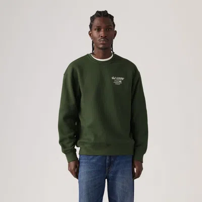 Levi's Relaxed Graphic Crewneck Sweatshirt In Green