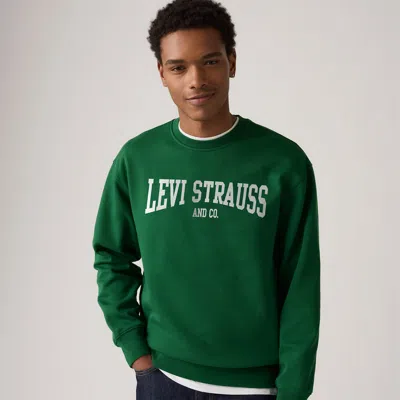 Levi's Relaxed Graphic Crewneck Sweatshirt In Green