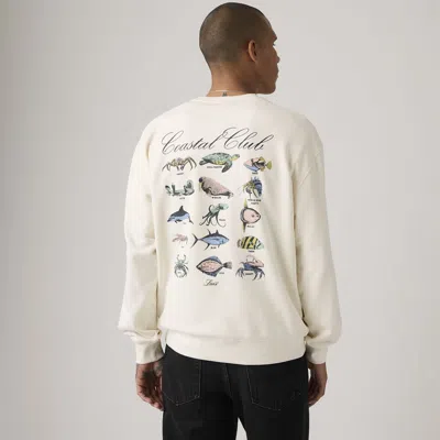 Levi's Relaxed Graphic Crewneck Sweatshirt In Neutral
