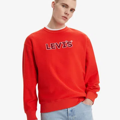 Levi's Relaxed Graphic Crewneck Sweatshirt In Red