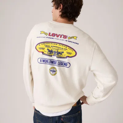 Levi's Relaxed Graphic Crewneck Sweatshirt In White