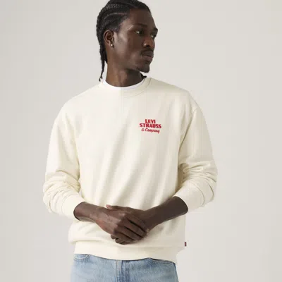 Levi's Relaxed Graphic Crewneck Sweatshirt In White