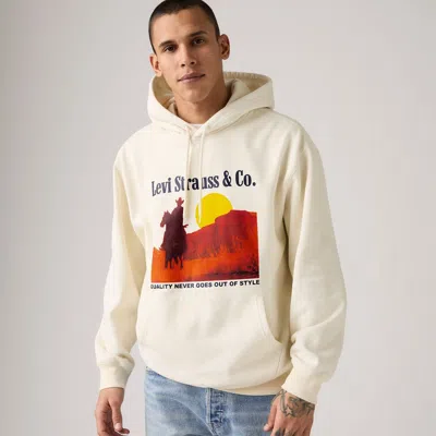 Levi's Relaxed Graphic Hoodie Sweatshirt In White
